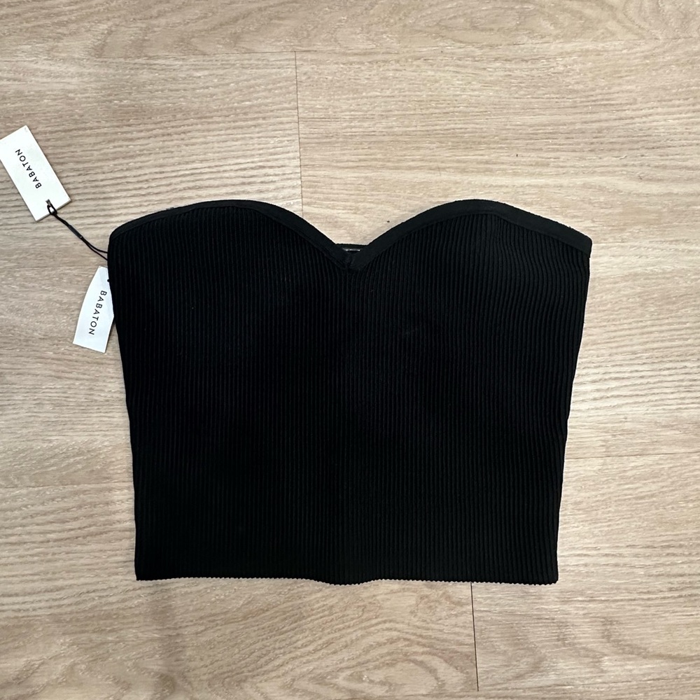 Babaton Sculpt Knit Sweetheart Tube Top Size L